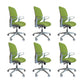 Contemporary Adjustable Microfiber Swivel Chair Conference High Back Office Chair Green 6 Piece Set Clearhalo 'furn' 'furn_office_chair' 'Furniture' 'Office Chairs' 'Office Furniture' 'office_chair' 6335258