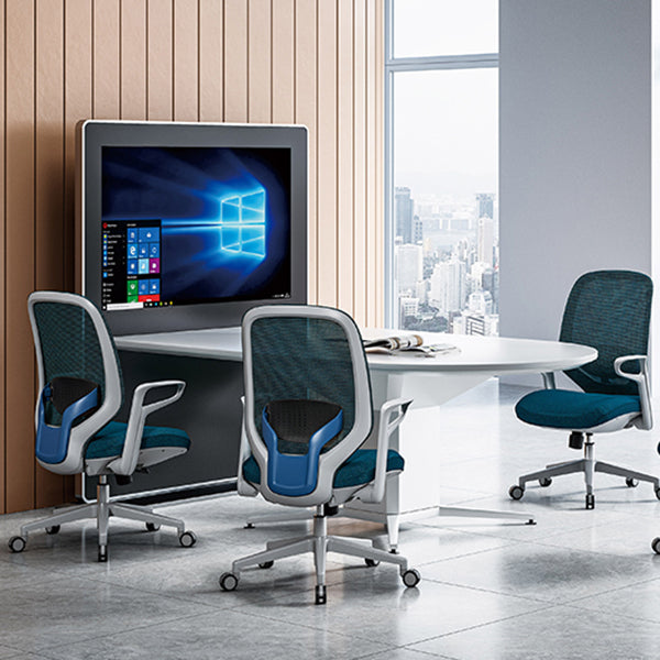Contemporary Adjustable Microfiber Swivel Chair Conference High Back Office Chair Clearhalo 'furn' 'furn_office_chair' 'Furniture' 'Office Chairs' 'Office Furniture' 'office_chair' 6335263