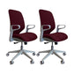 Contemporary Adjustable Microfiber Swivel Chair Conference High Back Office Chair Red 2 Piece Set Clearhalo 'furn' 'furn_office_chair' 'Furniture' 'Office Chairs' 'Office Furniture' 'office_chair' 6335264
