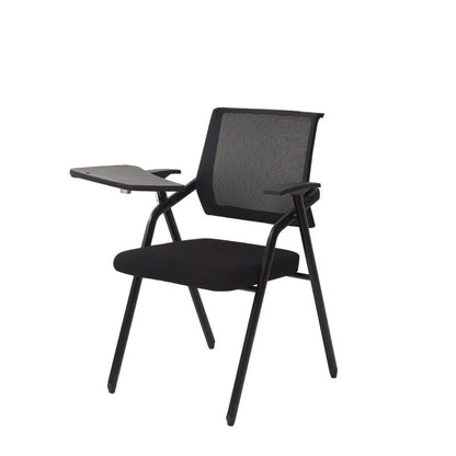 No Distressing Contemporary Guest Chair Microfiber Back Conference Chair 1 Piece Casters Not Included Black Clearhalo 'furn' 'furn_office_chair' 'Furniture' 'Office Chairs' 'Office Furniture' 'office_chair' 6335277