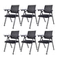 No Distressing Contemporary Guest Chair Microfiber Back Conference Chair 6 Piece Set Casters Included Black Clearhalo 'furn' 'furn_office_chair' 'Furniture' 'Office Chairs' 'Office Furniture' 'office_chair' 6335292