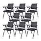 No Distressing Contemporary Guest Chair Microfiber Back Conference Chair 8 Piece Set Casters Included Black Clearhalo 'furn' 'furn_office_chair' 'Furniture' 'Office Chairs' 'Office Furniture' 'office_chair' 6335293