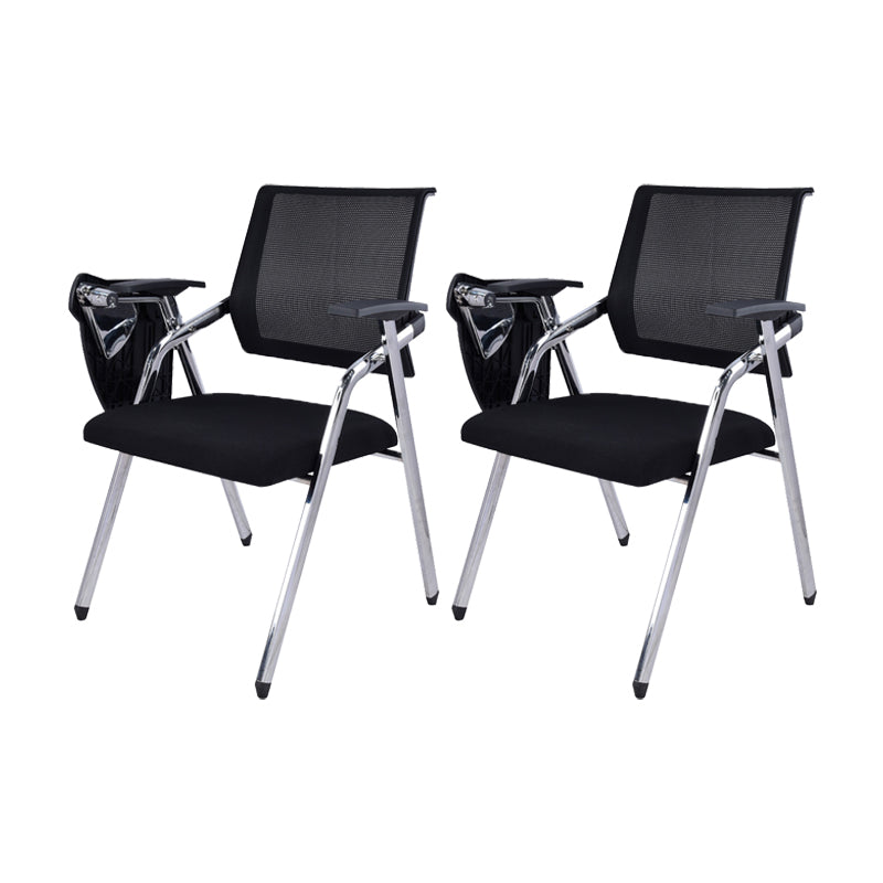 No Distressing Contemporary Guest Chair Microfiber Back Conference Chair 2 Piece Set Casters Not Included Silver Clearhalo 'furn' 'furn_office_chair' 'Furniture' 'Office Chairs' 'Office Furniture' 'office_chair' 6335297