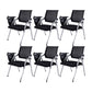 No Distressing Contemporary Guest Chair Microfiber Back Conference Chair 6 Piece Set Casters Not Included Silver Clearhalo 'furn' 'furn_office_chair' 'Furniture' 'Office Chairs' 'Office Furniture' 'office_chair' 6335299