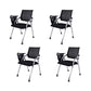 No Distressing Contemporary Guest Chair Microfiber Back Conference Chair 4 Piece Set Casters Included Silver Clearhalo 'furn' 'furn_office_chair' 'Furniture' 'Office Chairs' 'Office Furniture' 'office_chair' 6335303