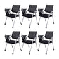 No Distressing Contemporary Guest Chair Microfiber Back Conference Chair 6 Piece Set Casters Included Silver Clearhalo 'furn' 'furn_office_chair' 'Furniture' 'Office Chairs' 'Office Furniture' 'office_chair' 6335304