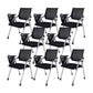 No Distressing Contemporary Guest Chair Microfiber Back Conference Chair 8 Piece Set Casters Included Silver Clearhalo 'furn' 'furn_office_chair' 'Furniture' 'Office Chairs' 'Office Furniture' 'office_chair' 6335305