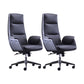 Office High Back Managers Chair Modern Armless Upholstered Executive Chair Black 2 Piece Set Clearhalo 'furn' 'furn_office_chair' 'Furniture' 'Office Chairs' 'Office Furniture' 'office_chair' 6335318