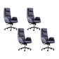 Office High Back Managers Chair Modern Armless Upholstered Executive Chair Black 4 Piece Set Clearhalo 'furn' 'furn_office_chair' 'Furniture' 'Office Chairs' 'Office Furniture' 'office_chair' 6335319