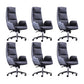 Office High Back Managers Chair Modern Armless Upholstered Executive Chair Black 6 Piece Set Clearhalo 'furn' 'furn_office_chair' 'Furniture' 'Office Chairs' 'Office Furniture' 'office_chair' 6335321