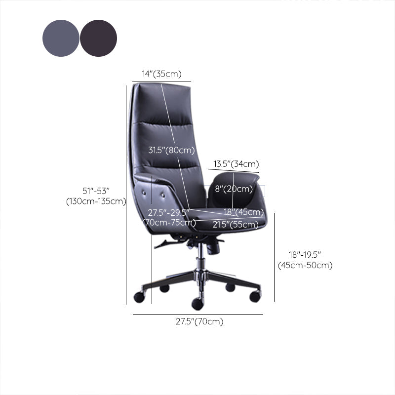 Office High Back Managers Chair Modern Armless Upholstered Executive Chair Clearhalo 'furn' 'furn_office_chair' 'Furniture' 'Office Chairs' 'Office Furniture' 'office_chair' 6335327