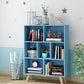 Modern Engineered Wood Standard Bookshelf Closed Back Bookcase with Shelves