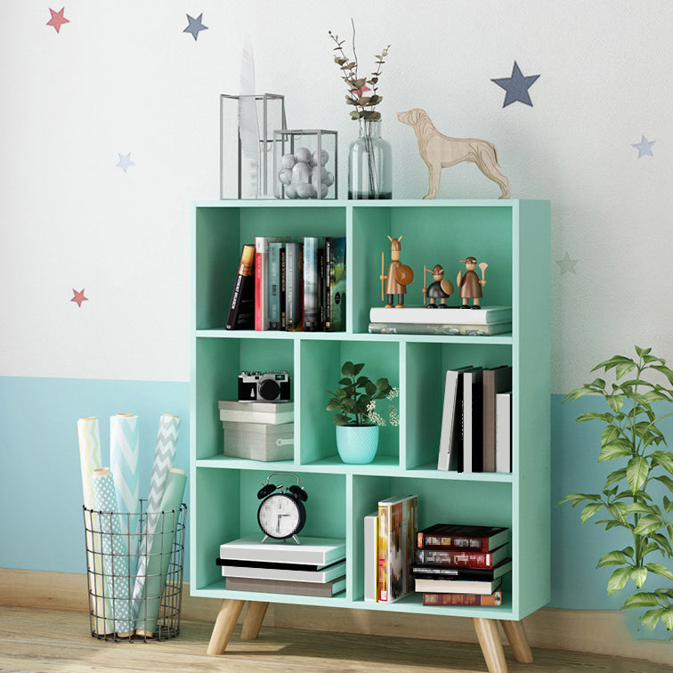 Modern Engineered Wood Standard Bookshelf Closed Back Bookcase with Shelves