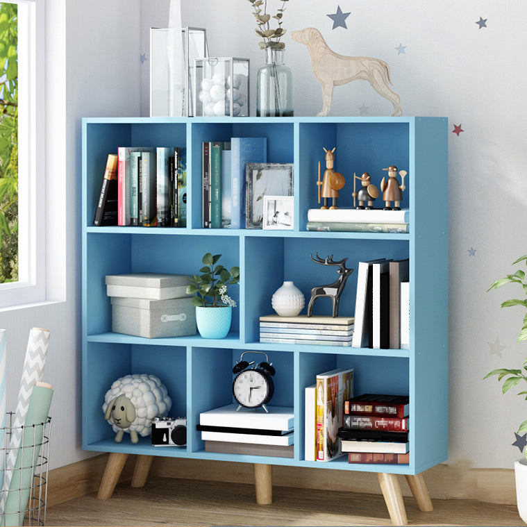 Modern Engineered Wood Standard Bookshelf Closed Back Bookcase with Shelves