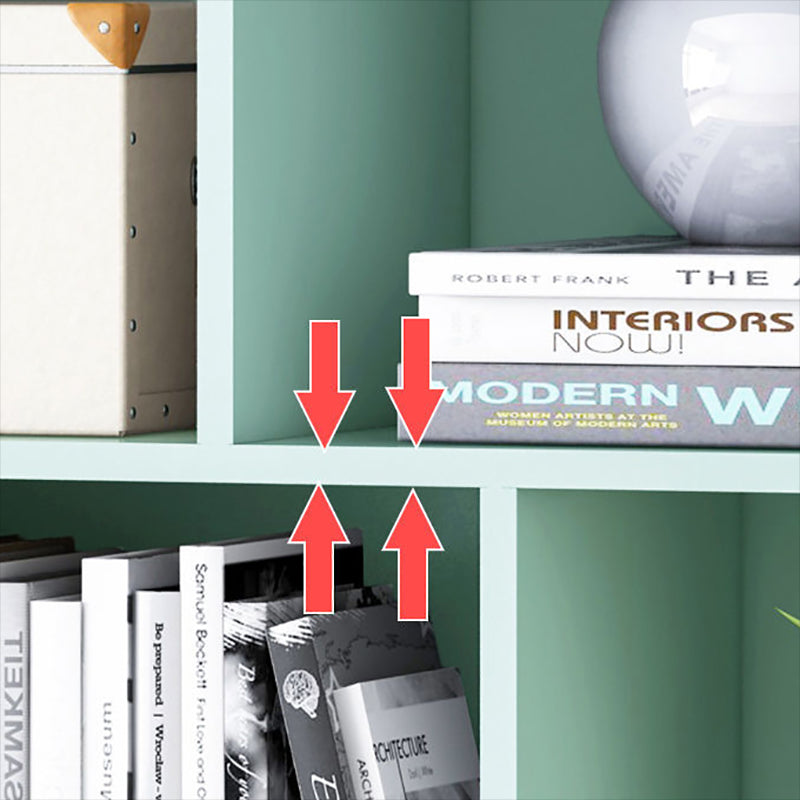 Modern Engineered Wood Standard Bookshelf Closed Back Bookcase with Shelves