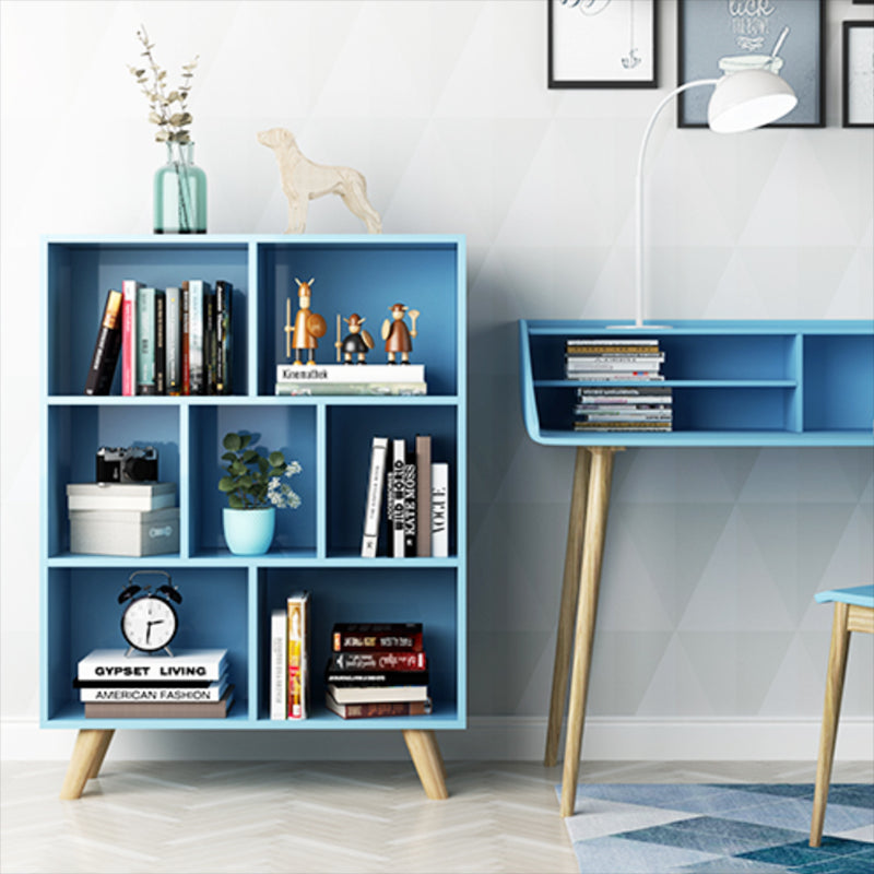 Modern Engineered Wood Standard Bookshelf Closed Back Bookcase with Shelves