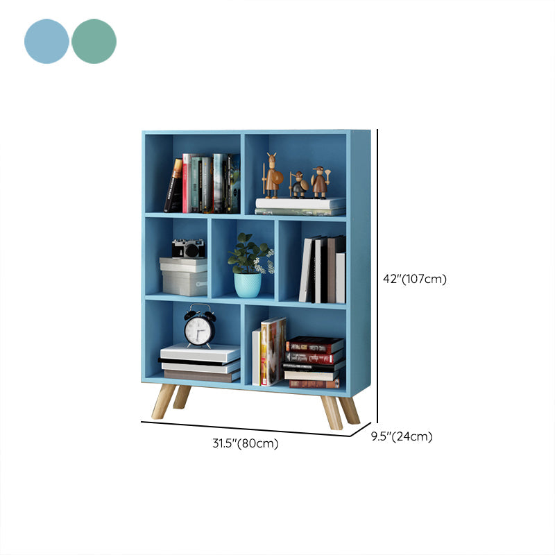 Modern Engineered Wood Standard Bookshelf Closed Back Bookcase with Shelves