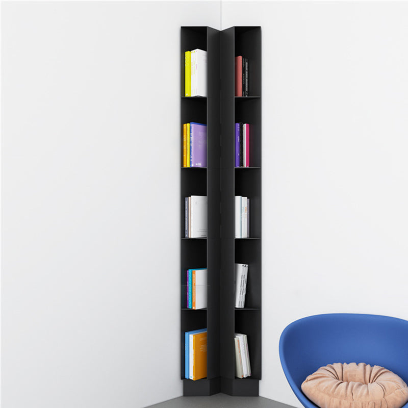 Urban Metal Bookshelf Closed Back Vertical Bookcase for Living Room
