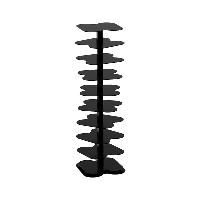 Urban Open Bookcase Metal Vertical Bookshelf for Living Room 14.2"L x 14.2"W x 46.9"H Black Clearhalo 'Bookcases' 'furn' 'furn_bookcases' 'Furniture' 'Office Furniture' 6335389