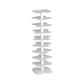 Urban Open Bookcase Metal Vertical Bookshelf for Living Room 14.2"L x 14.2"W x 46.9"H White Clearhalo 'Bookcases' 'furn' 'furn_bookcases' 'Furniture' 'Office Furniture' 6335391