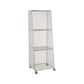 Urban Closed Back Bookshelf Metal Vertical Bookcase for Living Room
