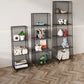 Urban Closed Back Bookshelf Metal Vertical Bookcase for Living Room