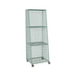 Urban Closed Back Bookshelf Metal Vertical Bookcase for Living Room