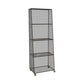 Urban Closed Back Bookshelf Metal Vertical Bookcase for Living Room
