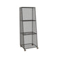 Urban Closed Back Bookshelf Metal Vertical Bookcase for Living Room