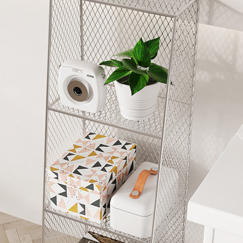 Urban Closed Back Bookshelf Metal Vertical Bookcase for Living Room