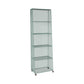 Urban Closed Back Bookshelf Metal Vertical Bookcase for Living Room