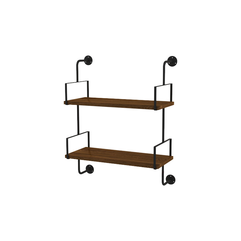 Modern Wall Mounted Bookcase Wood Natural Bookshelf with Shelves