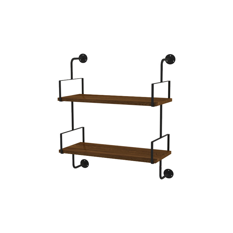 Modern Wall Mounted Bookcase Wood Natural Bookshelf with Shelves