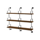 Modern Wall Mounted Bookcase Wood Natural Bookshelf with Shelves
