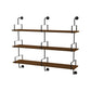 Modern Wall Mounted Bookcase Wood Natural Bookshelf with Shelves