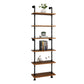 Metal and Wooden Floating Shelf Modern Natural Wall Mounted Bookshelf for Study Room