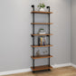 Metal and Wooden Floating Shelf Modern Natural Wall Mounted Bookshelf for Study Room
