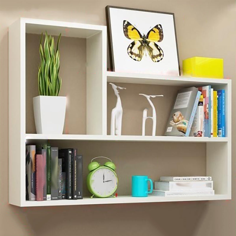 Modern Engineered Wood Bookcase Floating Wall Mounted Bookshelf 31.5"L x 5.9"W x 23.6"H White Clearhalo 'Bookcases' 'furn' 'furn_bookcases' 'Furniture' 'Office Furniture' 6335544