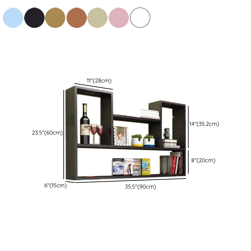 Modern Engineered Wood Bookcase Floating Wall Mounted Bookshelf Clearhalo 'Bookcases' 'furn' 'furn_bookcases' 'Furniture' 'Office Furniture' 6335569