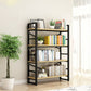 Contemporary Metal and Wooden Shelf Bookcase Open Book Shelf for Study Room