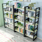 Contemporary Metal and Wooden Shelf Bookcase Open Book Shelf for Study Room