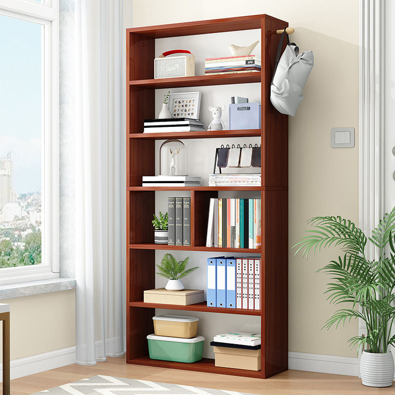 Contemporary Wood Bookshelf Standard Shelf Bookcase for Home Office
