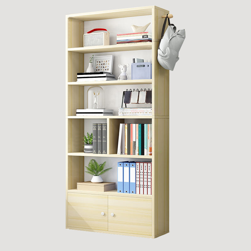 Contemporary Wood Bookshelf Standard Shelf Bookcase for Home Office