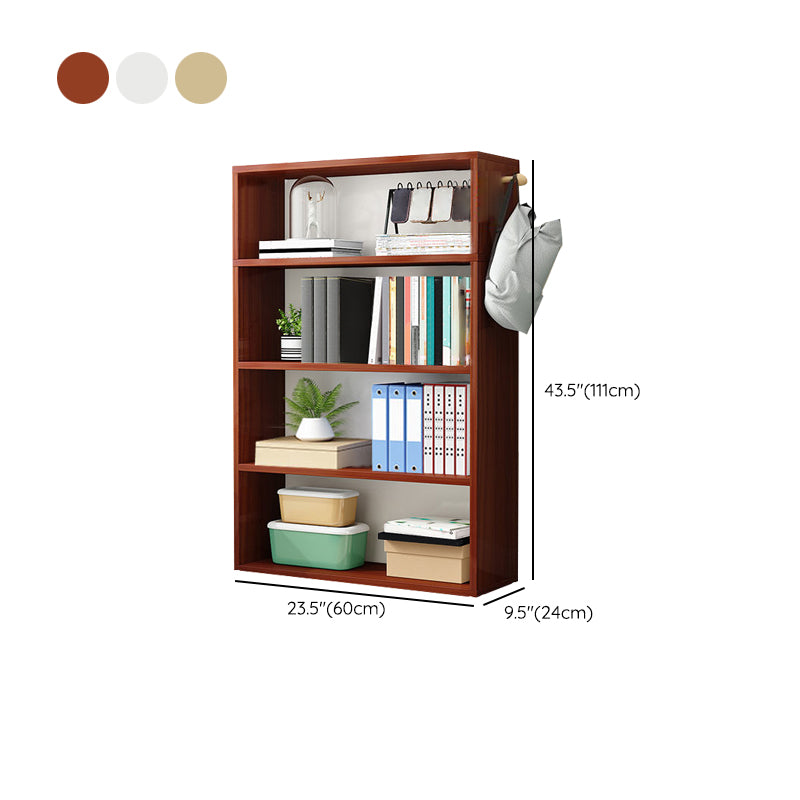 Contemporary Wood Bookshelf Standard Shelf Bookcase for Home Office