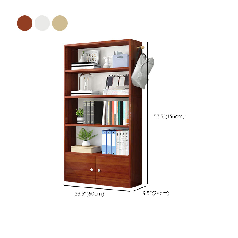Contemporary Wood Bookshelf Standard Shelf Bookcase for Home Office