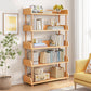 Contemporary Wood Bookcase Etagere Bookshelf for Home Office