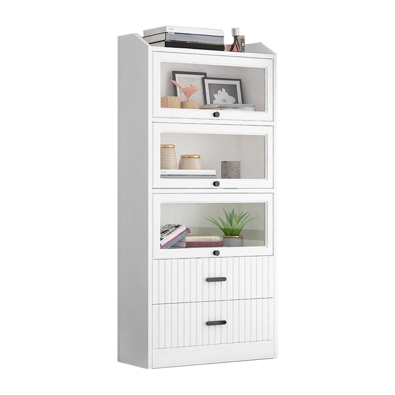 Contemporary Wood Bookshelf Standard Book Shelf for Home Office 11.8" Wide White Clearhalo 'Bookcases' 'furn' 'furn_bookcases' 'Furniture' 'Office Furniture' 6335716