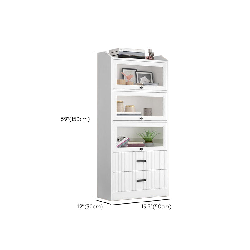 Contemporary Wood Bookshelf Standard Book Shelf for Home Office 11.8" Wide Clearhalo 'Bookcases' 'furn' 'furn_bookcases' 'Furniture' 'Office Furniture' 6335730