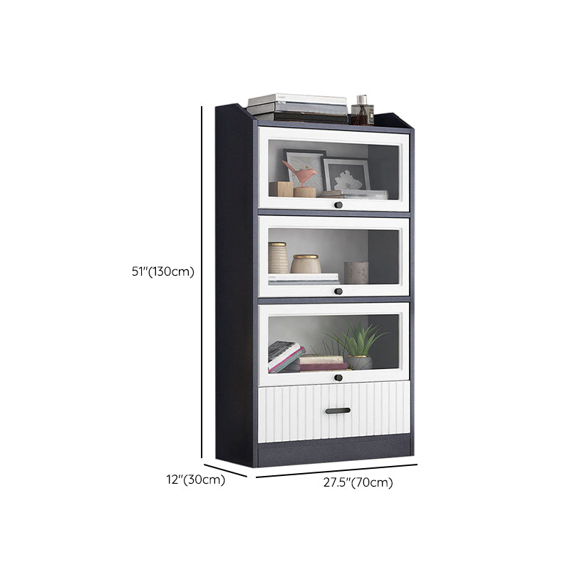 Contemporary Wood Bookshelf Standard Book Shelf for Home Office 11.8" Wide Clearhalo 'Bookcases' 'furn' 'furn_bookcases' 'Furniture' 'Office Furniture' 6335735