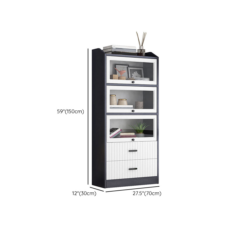 Contemporary Wood Bookshelf Standard Book Shelf for Home Office 11.8" Wide Clearhalo 'Bookcases' 'furn' 'furn_bookcases' 'Furniture' 'Office Furniture' 6335738